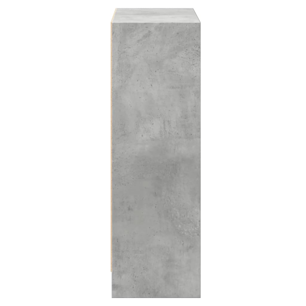 Bookshelf Concrete Grey 60x24x76 cm Engineered Wood